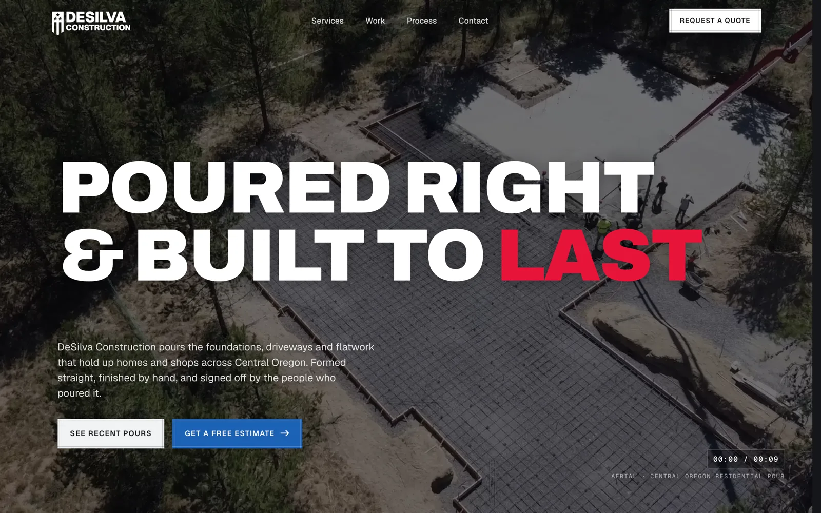 deSilva Construction — Brand identity + marketing site
